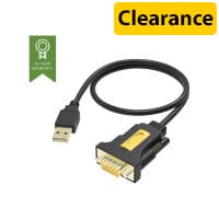 Vision USB to Serial Adaptor - USB to RS-232 Serial Adapter, Black