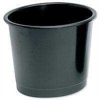 5 Star Office Waste Desk Bin Polypropylene, 14L, Black (D254xH304mm)
