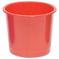 5 Star Office Waste Bin - Desk Bin, Polypropylene, 14 Litres, Red, D254xH304mm