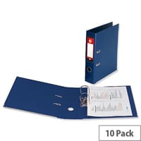 5 Star Office Lever Arch File Polypropylene Capacity 70mm A4 Blue Pack of 10