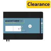 Leuchtturm1917 Sketchbook Landscape - A5, Hardcover, 112 Plain Pages, 150gsm, Black