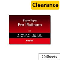Canon Pro Platinum PT-101 High-Glossy Photo Paper - A2 Size (420 x 594 mm), 300gsm, 300 Micron (Pack of 20)