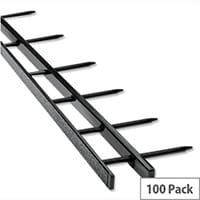 GBC SureBind Secure Binding Strips 25mm 10 Prongs Bind 250 Sheets A4 Black 1132850 Pack 100