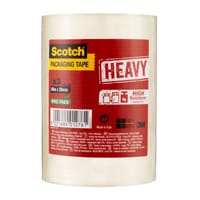Scotch Packaging Tape Heavy Transparent, 3 Rolls, 50 mm x 66 m