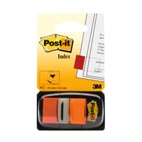 Post-it Index Medium In a Plastic Dispenser, Orange, 50 Flags/Dispenser, 1 Dispenser/Pack