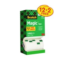 Scotch Magic Invisible Tape, Value Pack, 19 mm x 33 m, 14 Rolls/Pack