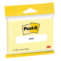 Post-it Notes, Canary Yellow, 76 mm x 127 mm Pack of 12