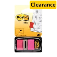 Post-it Index Medium In a Plastic Dispenser, Bright Pink, 1 Pack of 50 Sheets