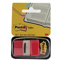 3M Post-it Index Tab 25mm Red With Dispenser 680-1