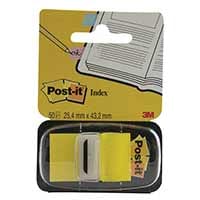 3M Post-it Index Tab 25mm Yellow With Dispenser Pk 50 680-5