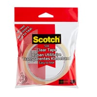 Scotch 508 Transparent Tape, Easy to Tear, 25 mm x 50 m, 1 Roll/Pack