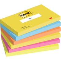 Post-it Notes, Energetic Colours, 76 mm x 127 mm, 6 Pads