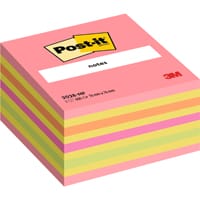 Post-it Notes Cube, Assorted Colours, 76 mm x 76 mm, 350 Sheets/Pad, 1 Pad/Pack