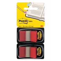 Post-it Index Medium Flags, Red, Dual Pack, 50 sheets per pack