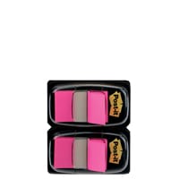 Post-it Index Medium Flags, Bright Pink Colour in dual pack, 50 sheets per pack