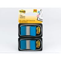 Post-it Index Medium Flags, Blue, Dual Pack, 50 Sheets per Pack