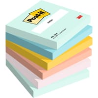 Post-it Notes, Beachside Colour Collection, 76 mm x 76 mm, 100 Sheets/Pad, 6 Pads/Pack