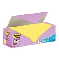 Post-it Super Sticky Notes, Canary Yellow, 76 mm x 76 mm, Cabinet Pack of 24 Pads