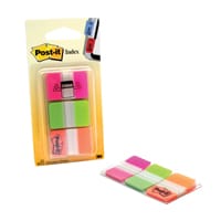 Post-it Index Strong Filing Tabs, Medium, Assorted Colours, 66 Tabs/Dispenser, 1 Dispenser/Pack
