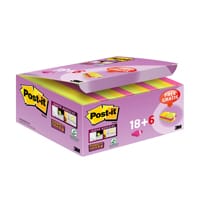 Post-it Super Sticky Notes Assorted Colours, 47.6 mm x 47.6 mm, 24 Pads