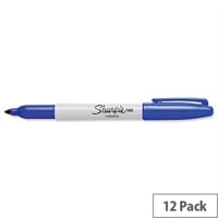Sharpie Blue Permanent Marker Fine Tip Pack 12