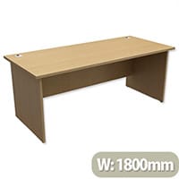Panel End Desk Rectangular W1800xD800xH725mm Urban Oak Ashford