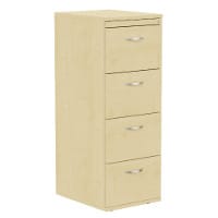4 Drawer Wooden Filing Cabinet in Maple Height 1320mm - Universal Storage Can Be Used Alone Or Accompany The Switch, Komo or Ashford Ranges