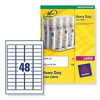 Avery L6009-20 Silver Heavy Duty Labels Laser 45.7x21.2mm 960 Labels