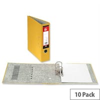 5 Star Office Lever Arch File 70mm A4 Yellow Pack 10
