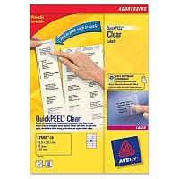 Avery 21 Per Sheet Clear Laser Label (Pack of 525)