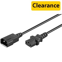 Microconnect Power Extension - 1m, Black, 1 AC Outlet