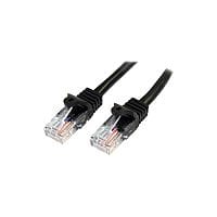 StarTech 1 m Black Cat5e Snagless RJ45 UTP Patch Cable 1m Patch Cord 1 x RJ-45 Male Network 1 x RJ-45 Male Network Patch Cable Gold Plated Contact Black 45PAT1MBK