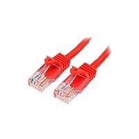 StarTech 1 m Red Cat5e Snagless RJ45 UTP Patch Cable 1m Patch Cord 1 x RJ-45 Male Network 1 x RJ-45 Male Network Patch Cable Gold Plated Connector Red 45PAT1MRD