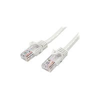 StarTech 1 m White Cat5e Snagless RJ45 UTP Patch Cable 1m Patch Cord 1 x RJ-45 Male Network 1 x RJ-45 Male Network Patch Cable Gold Plated Connector White 45PAT1MWH