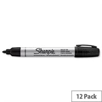 Sharpie Black Permanent Marker Bullet Tip 1.0mm Line S0945720 Pack 12