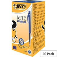 Bic M10 Retractable Ballpoint Pen Blue Pack 50