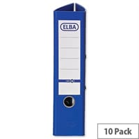 Elba Blue A4 Board 80mm Spine Lever Arch File Pack of 10