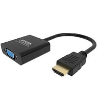 VISION Professional HDMI to VGA Adaptor - Resolution 1920 x 1080 - HDMI (M) to VGA (F) - Black
