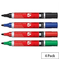 Permanent Markers Bullet Tip Assorted Wallet 4 5 Star