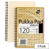 A4 Pukka Pad Vellum Metallic Notebook Wirebound 120 Pages Pack 3