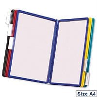 A4 Wall Display Unit Plastic 10 Panels Tabs and Brackets Assorted Durable Vario