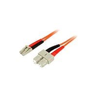 StarTech 1m Fiber Optic Cable Multimode Duplex 50/125 LSZH LC/SC OM2 LC to SC Fiber Patch Cable 1 x LC Male Network 1 x SC Male Network Orange