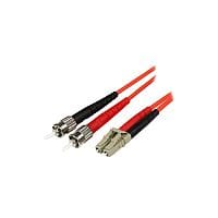 StarTech 1m Fiber Optic Cable Multimode Duplex 50/125 LSZH LC/ST OM2 LC to ST Fiber Patch Cable Fiber Optic for Network Device 1m 2 x LC Male