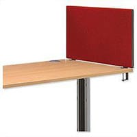 Jump 800 Desktop Screen with Easy-fit Clamps W800xH450mm Burgundy