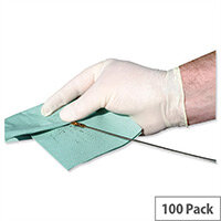 Keepsafe Disposable Powder Free Latex Gloves Medium Box 100 Ref GL8882