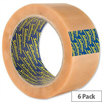 Sellotape Clear Vinyl Case Sealing Packing Tape 50mm x 66m (6 Pack)