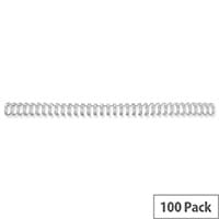 GBC Binding Wires 34 Loop 55 Sheets 6mm A4 Silver Pack 100