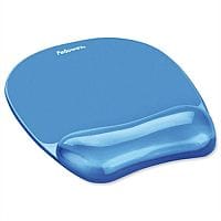 Fellowes Gel Mouse Pad with Wrist Rest - Supports Wrist, Provides Comfort, Stain Resistant, Non-Slip Surface - Colour: Blue 91141