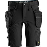 Snickers 6108 Shorts+ Detachable Holster Pockets Black Size: 064