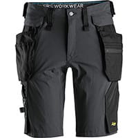 Snickers 6108 Shorts+ Detachable Holster Pockets Steel Grey - Black Size: 064